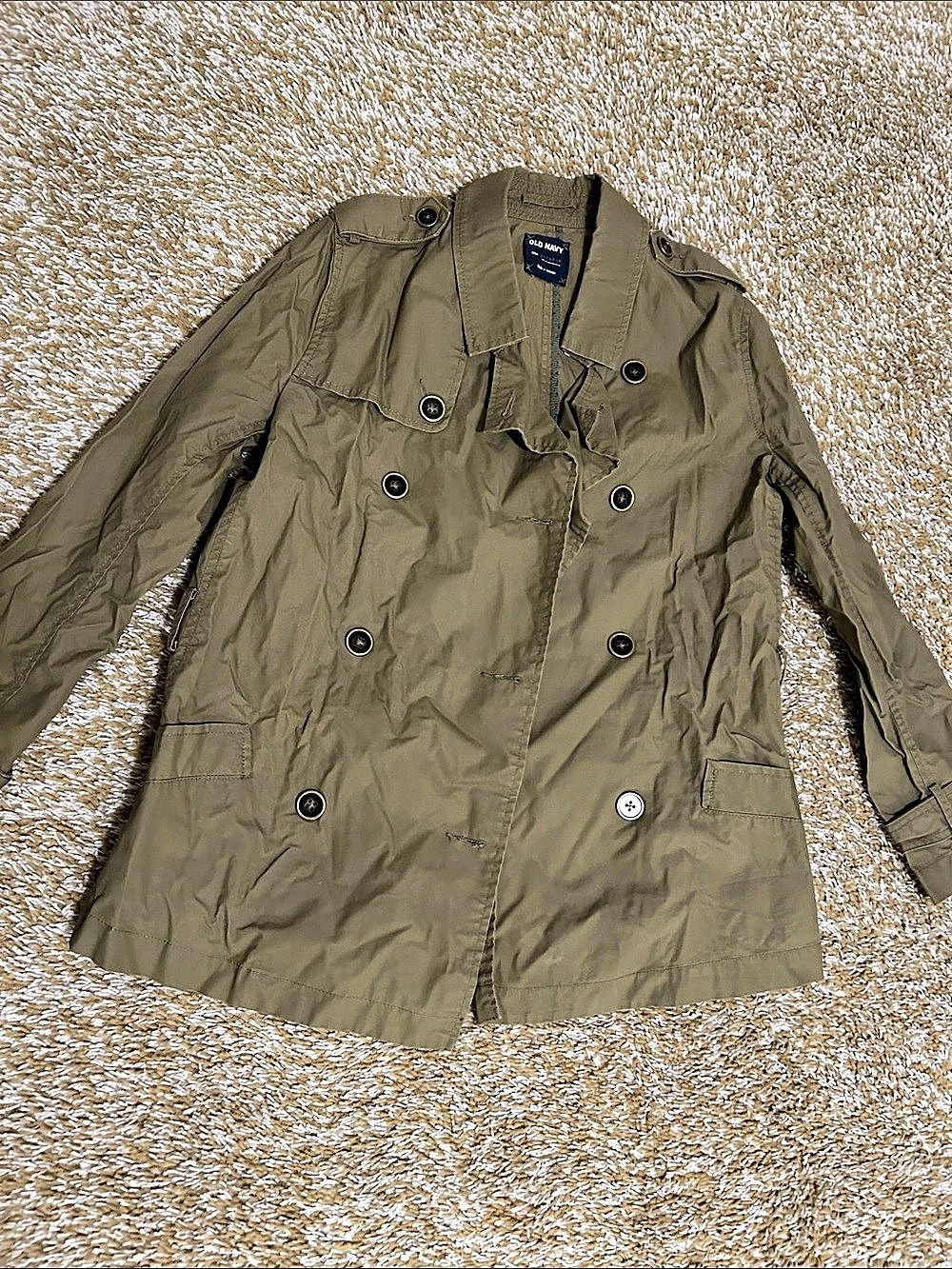 Old Navy Olive Double-Breasted Jacket